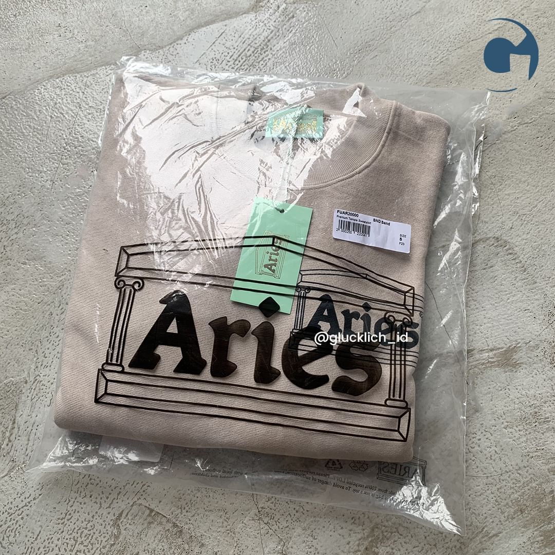 Aries ARIES, Premium Temple Sweatshirt in Sand Size US S / EU 44-46 / 1 - 5 Thumbnail