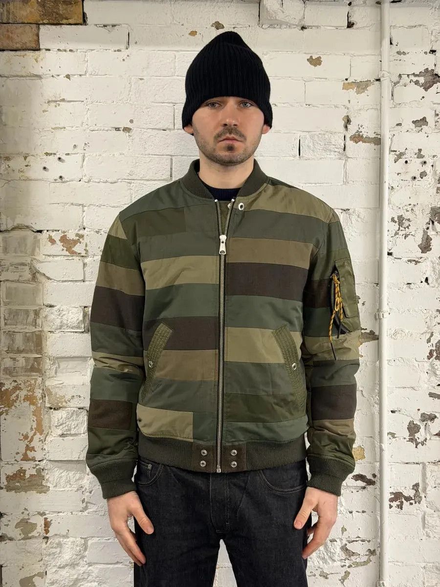 Diesel Diesel Khaki Camo Panel Bomber Jacket Size US L / EU 52-54 / 3 - 2 Thumbnail