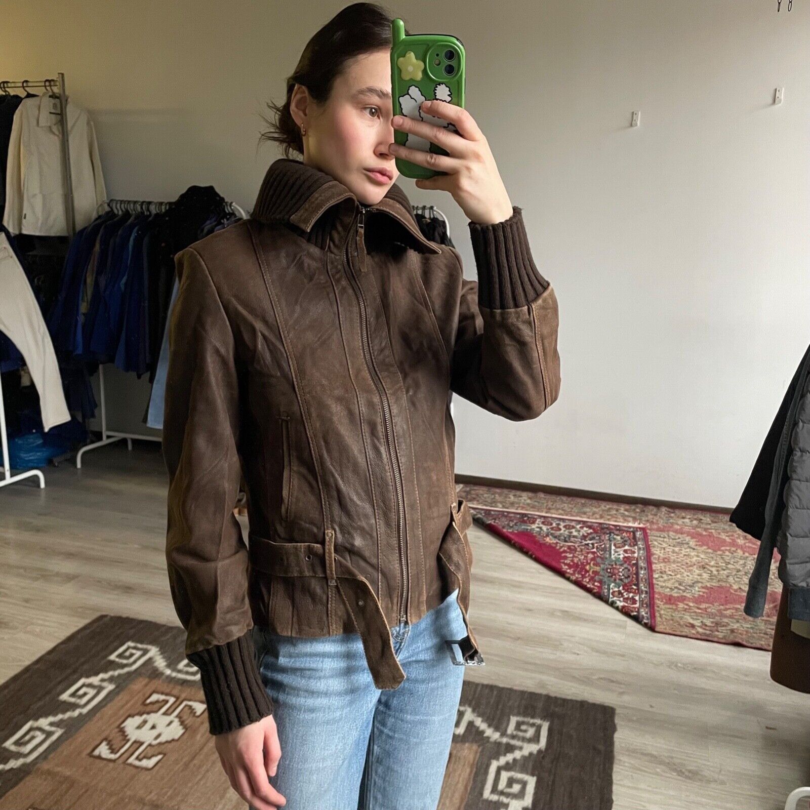 Mexx Mexx Y2K Vintage Lamb Leather Belted Jacket 8310AC Size M / US 6-8 / IT 42-44 - 4 Thumbnail