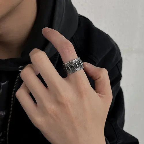 Jewelry Crazy Jewelry Rings Open Size Chrome Ring (Size 7-13) Size ONE SIZE - 1 Thumbnail