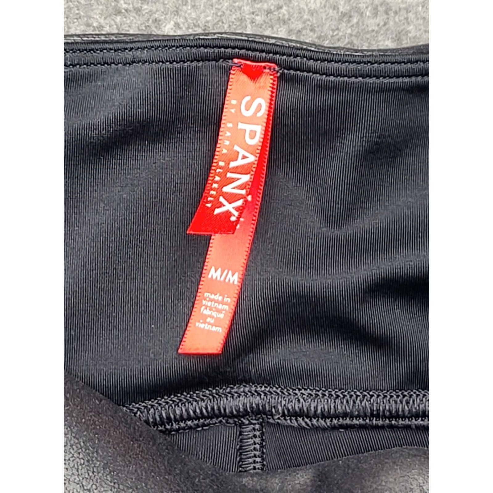 Spanx Spanx Faux Leather Side Stripe Leggings Black White Women M Medium Slimming Tummy Control Shaping High Rise Casual Winter Fall Spring Size 32" / US 10 / IT 46 - 7 Thumbnail