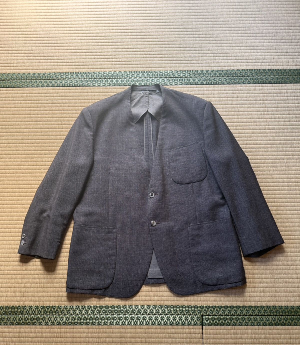 Other Spring&Summer Japanese Collarless Jacket (Brown) Size 40R - 3 Thumbnail
