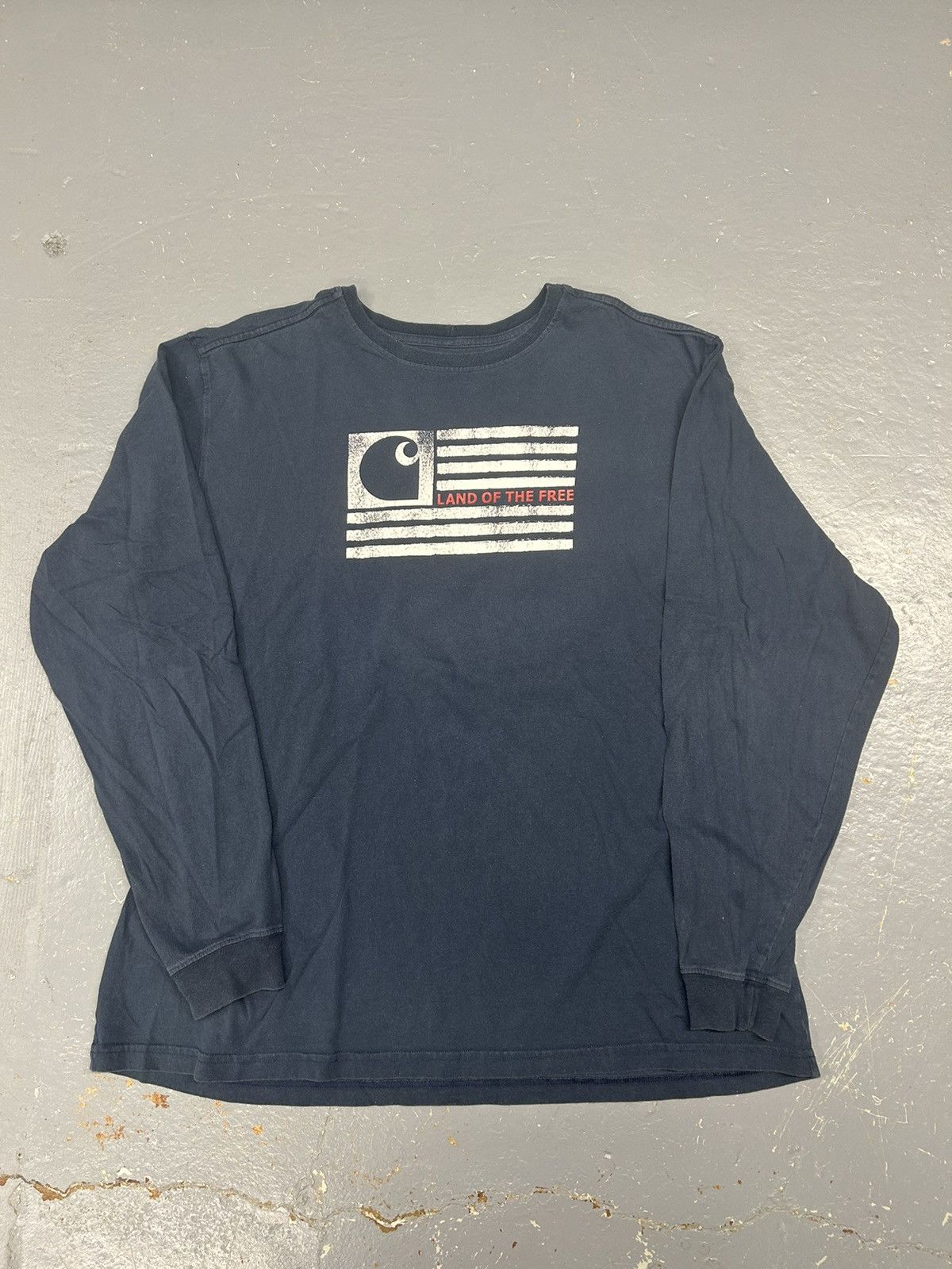 Carhartt × Vintage Crazy Vintage Y2K Essential Navy Carhartt Longsleeve Shirt Size US XXL / EU 58 / 5 - 1 Thumbnail