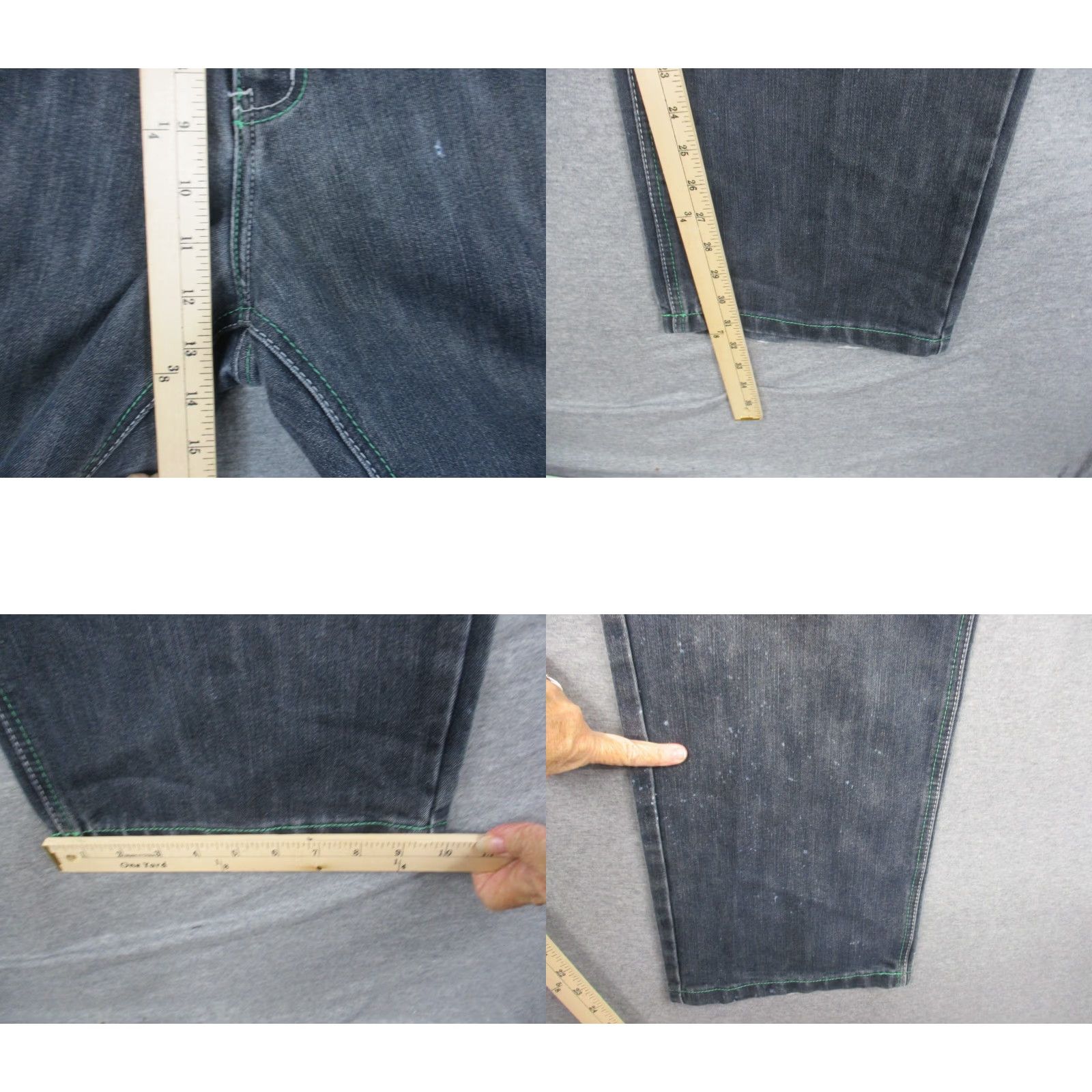 Vintage VINTAGE Red Ape Baggy Jeans 38x33 Jeans Men 90s Grunge Hip Hop Embroidered 5-Pocket Dark Grey/Black RARE Size US 38 / EU 54 - 8 Thumbnail