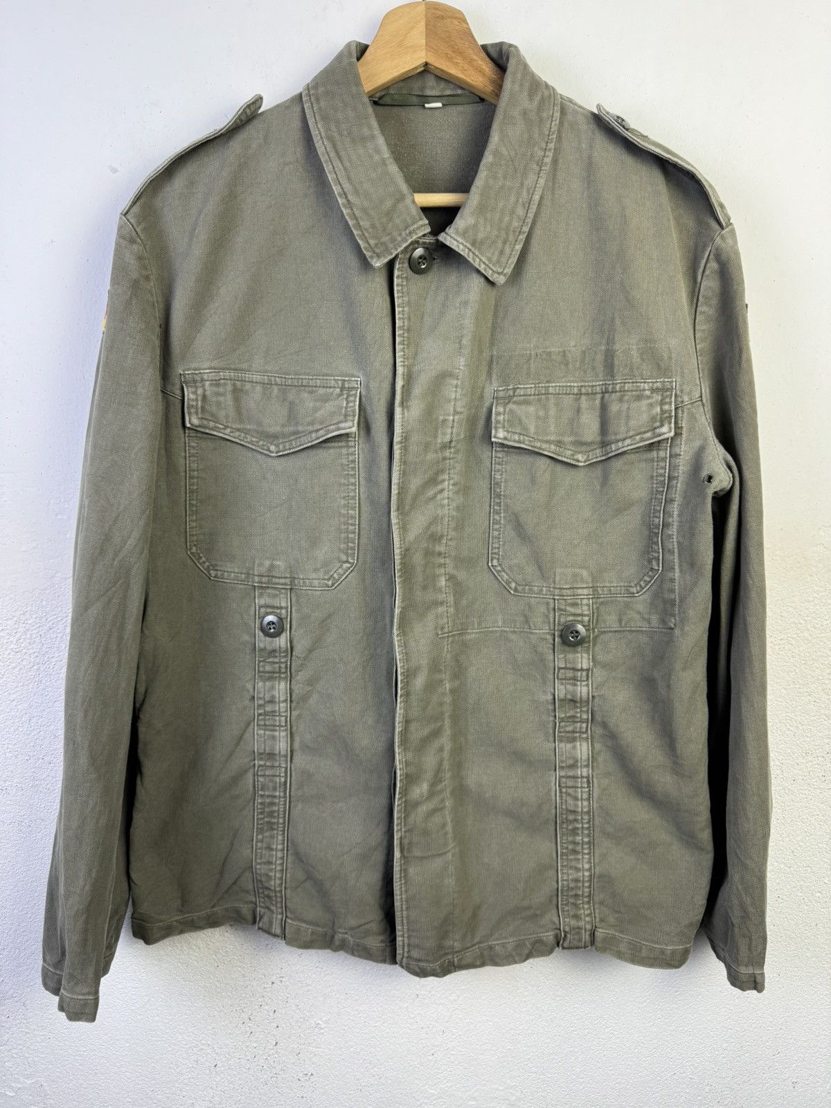 Vintage Vintage Germany Army Military Jacket Size US L / EU 52-54 / 3 - 1 Thumbnail