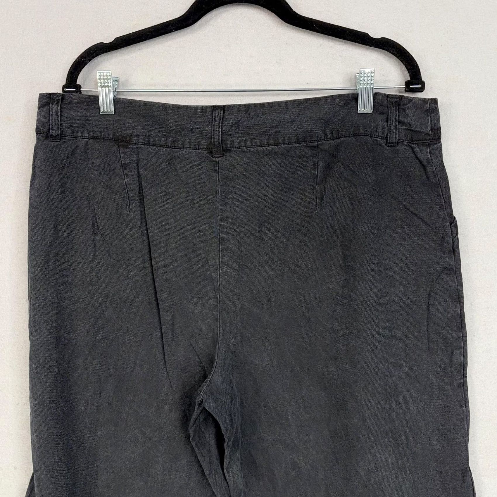 AVEC LES FILLES Avec Les Filles Pants Womens 14 Gray Lyocell Wide Leg Capri Cropped Pockets Boho 90s Style Mens Women Girls Size 36" / US 14 / IT 50 - 5 Thumbnail