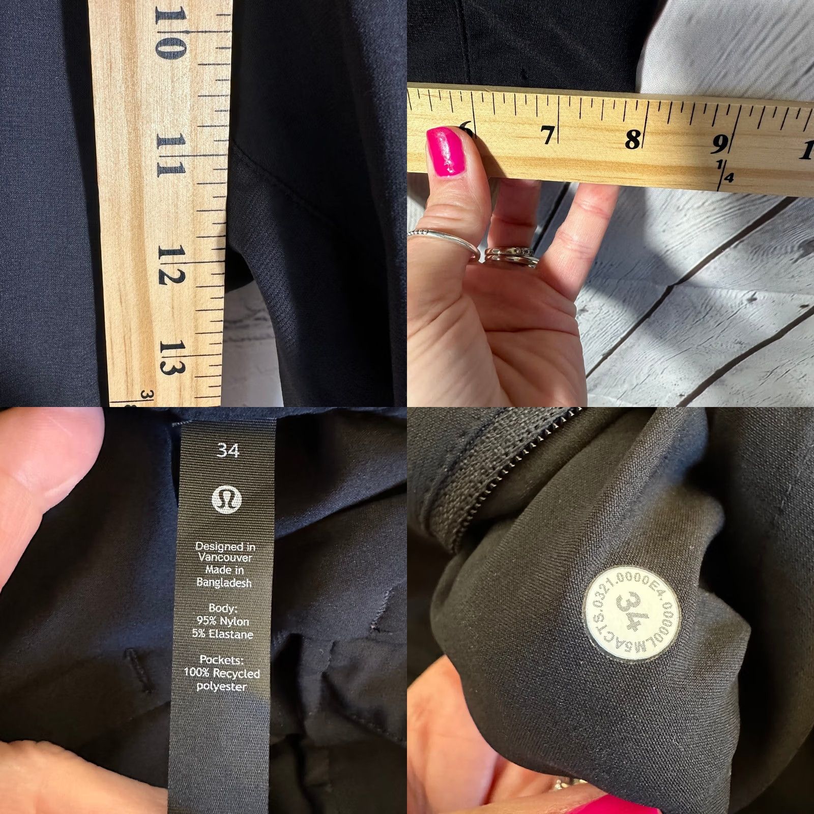Lululemon Lululemon Pants Mens 34 Black Stretch Trousers Belted Adjustable Waist Breathable Pockets Chino Straight Regular Size US 36 / EU 52 - 8 Thumbnail
