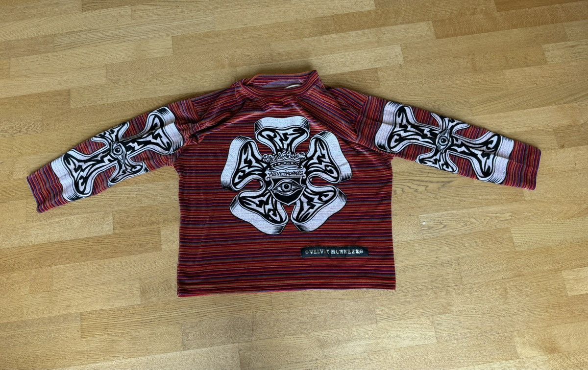 Walter Van Beirendonck NOS Early 90‘s Velvet Monkees - Fantasia Graphic Velvet knit Size US M / EU 48-50 / 2 - 7 Thumbnail