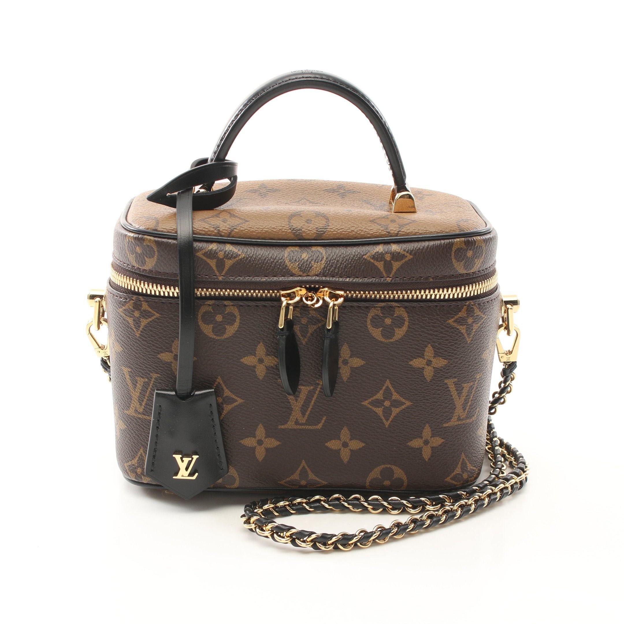 Louis Vuitton Louis Vuitton Vanity Nv Pm Monogram Reverse Handbag Bag Leather Brown Black Size ONE SIZE - 1 Thumbnail
