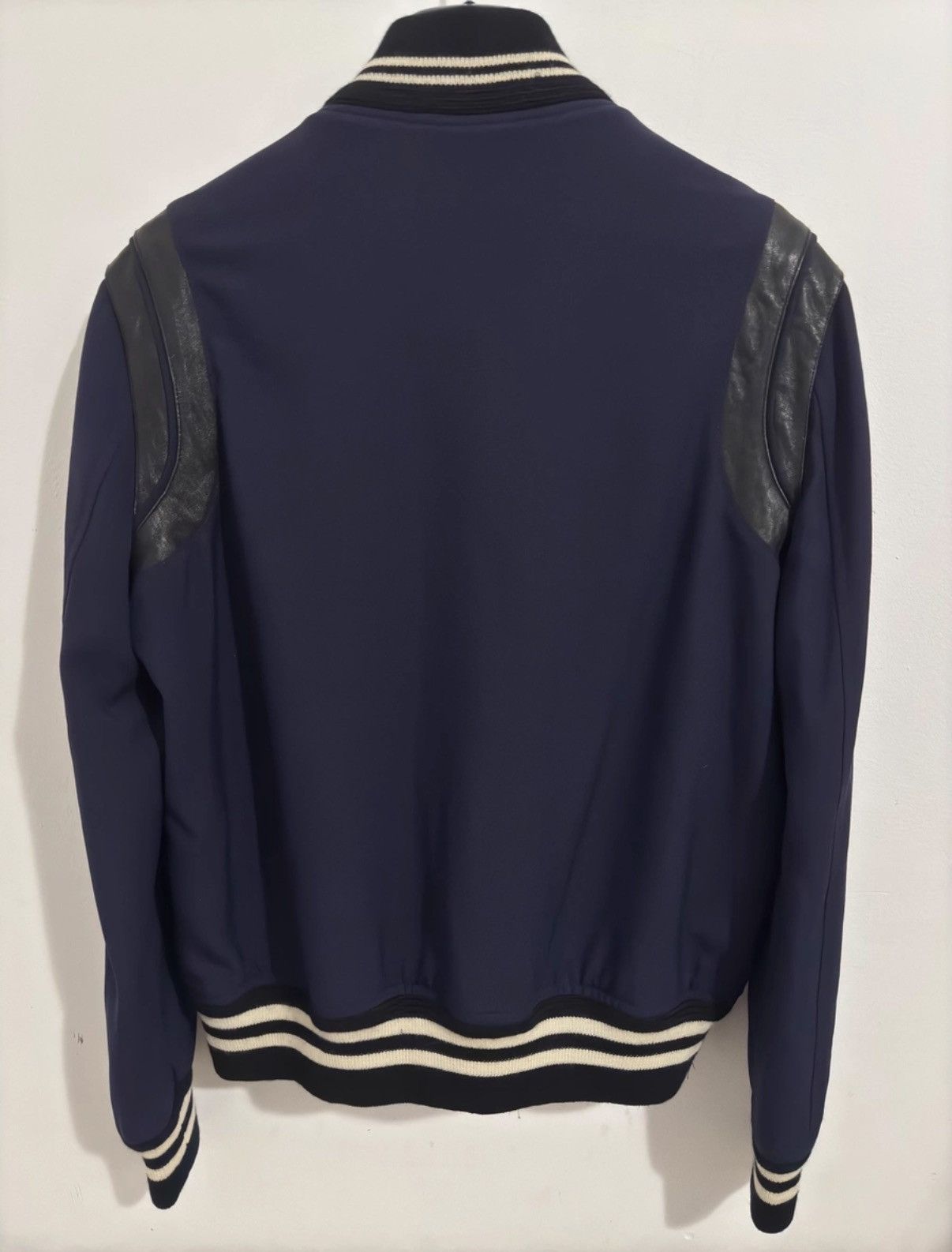 Saint Laurent Paris Saint Laurent 16SS Wool & Leather Paneled Varsity Jacket Size US M / EU 48-50 / 2 - 2 Thumbnail