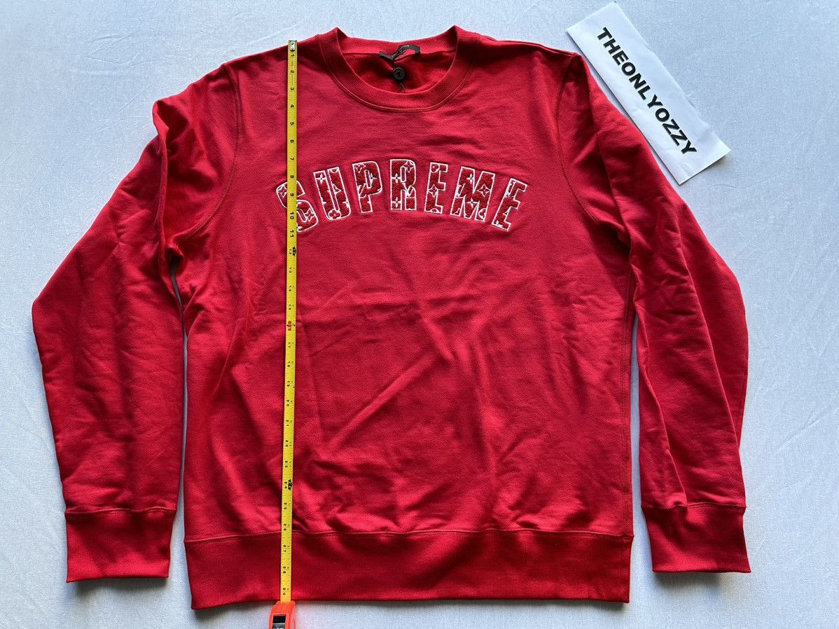 Louis Vuitton × Supreme Louis Vuitton Supreme Arc Logo Crewneck Sweatshirt Red sz 4L Size US XXL / EU 58 / 5 - 3 Thumbnail