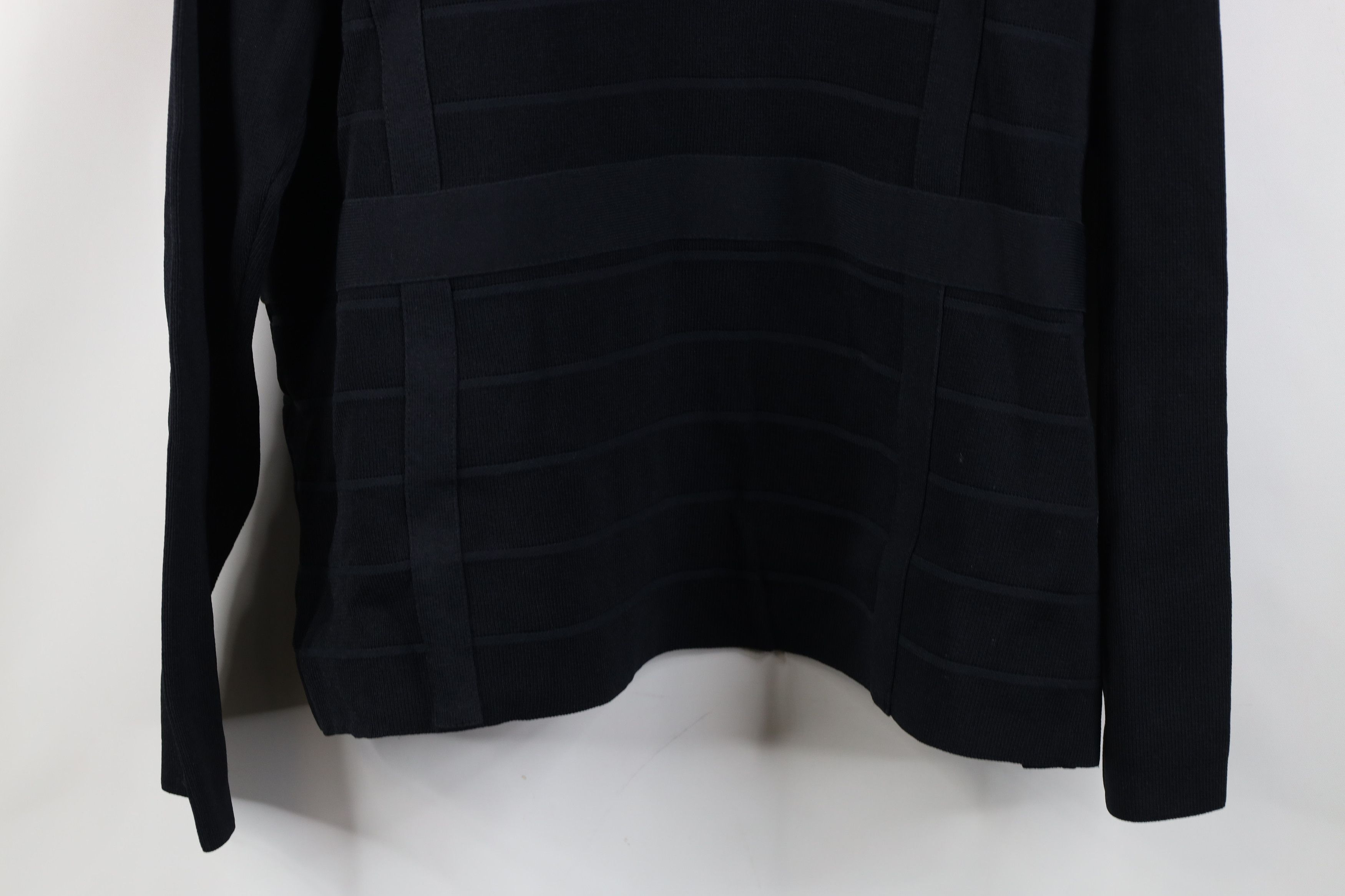 Vintage New Lane Bryant Ribbed Knit Full Zip Sweater Jacket Black Size 3XL / US 20-22 - 12 Thumbnail