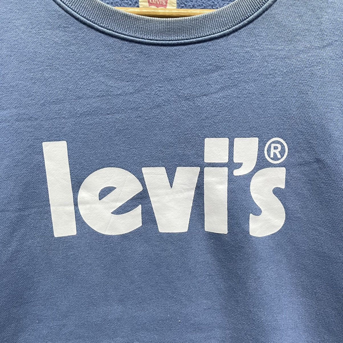 Levi's Levi’s Logo Sweatshirt – 2000s Era Blue Relaxed Fit Pullover Size US L / EU 52-54 / 3 - 3 Thumbnail