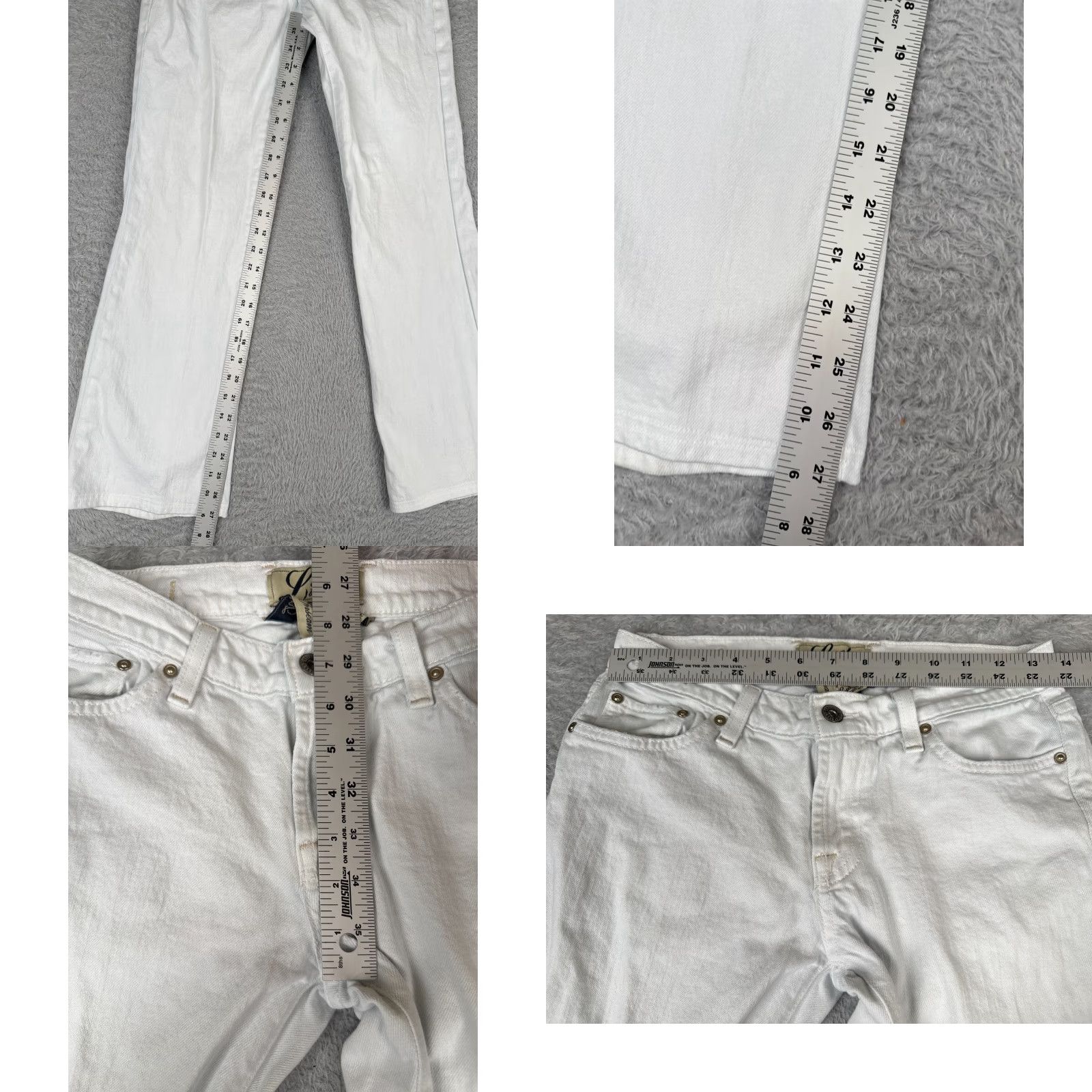 Lucky Brand Vintage Lucky Brand Women's Jeans Flared 4 White Cotton Denim Spring Summer Fall Winter Size 27" / US 4 / IT 40 - 8 Thumbnail