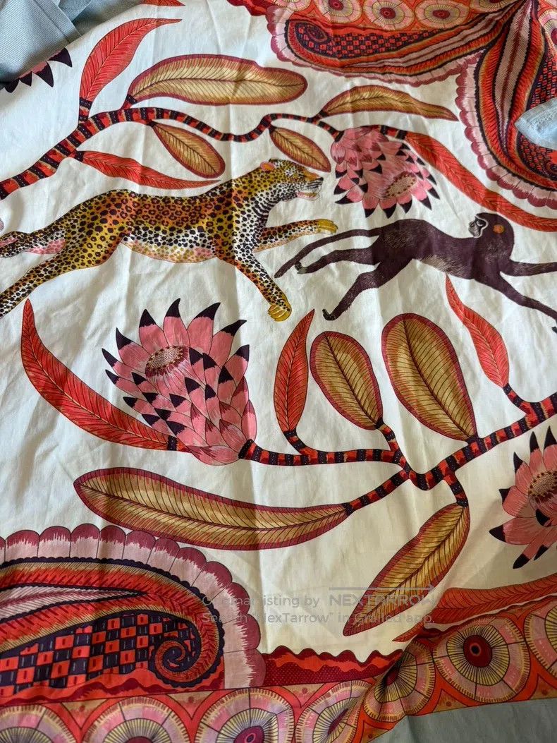 Hermes Hermes Orange floral animal print T-shirt Size XXS / US 00 / IT 34 - 4 Thumbnail