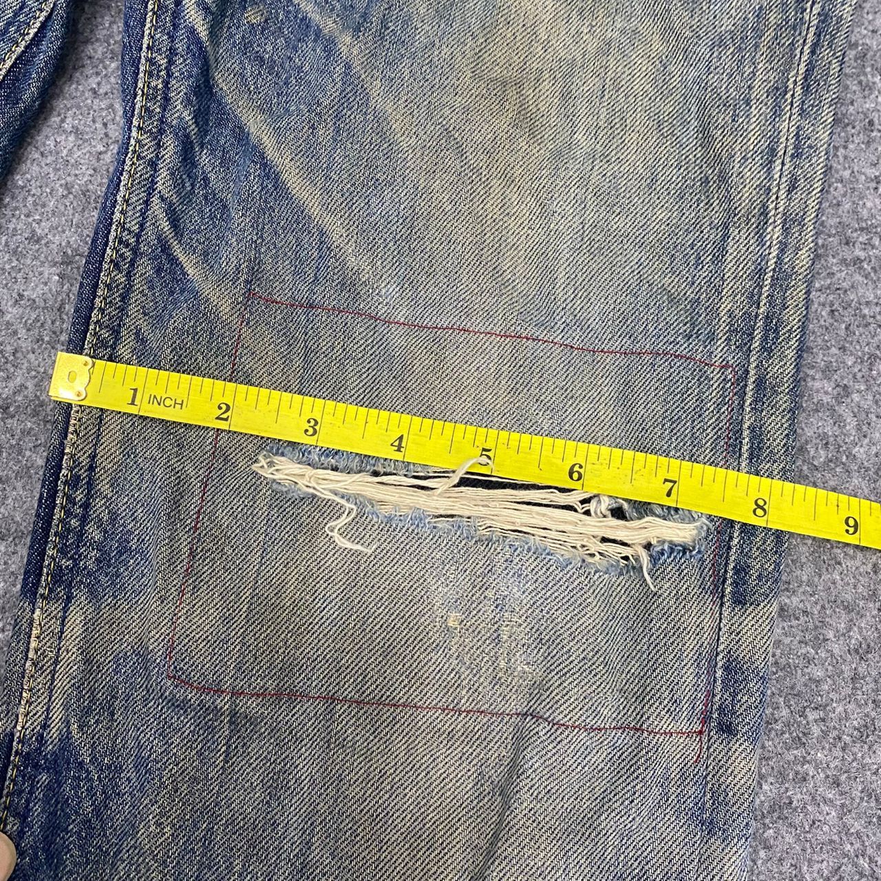 If Six Was Nine 💥Best Offer💥Vintage 90s Lee Riders Distressed Denim Size US 32 / EU 48 - 7 Thumbnail