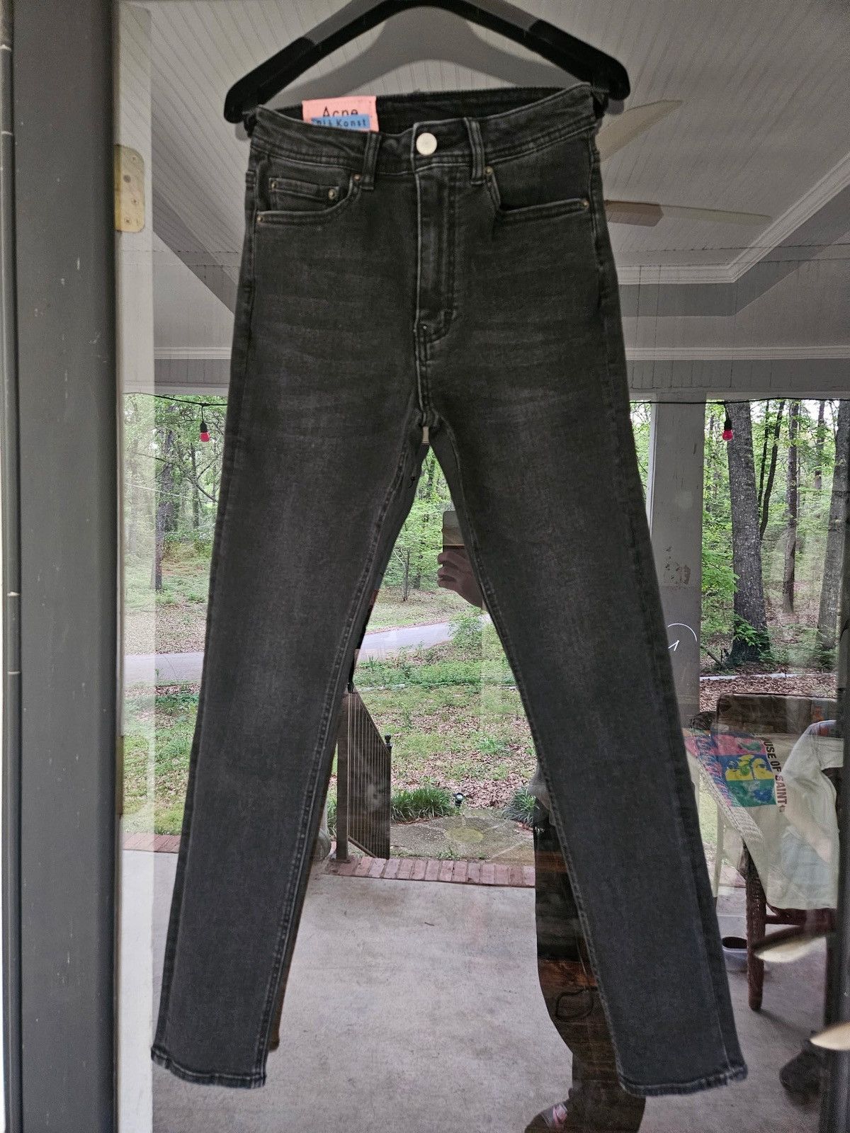 Acne Studios Blå Konst Peg Used Black Peg Denim Jeans Size US 27 - 2 Thumbnail