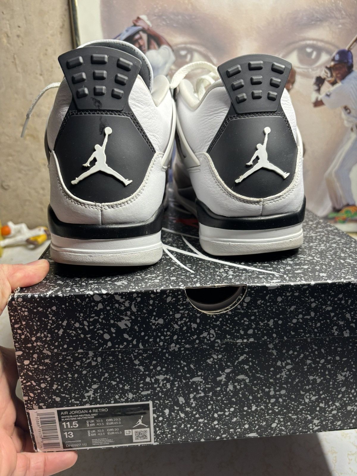 Jordan Brand Jordan Retro 4 ‘Military black’ Size US 11.5 / EU 44-45 - 7 Thumbnail