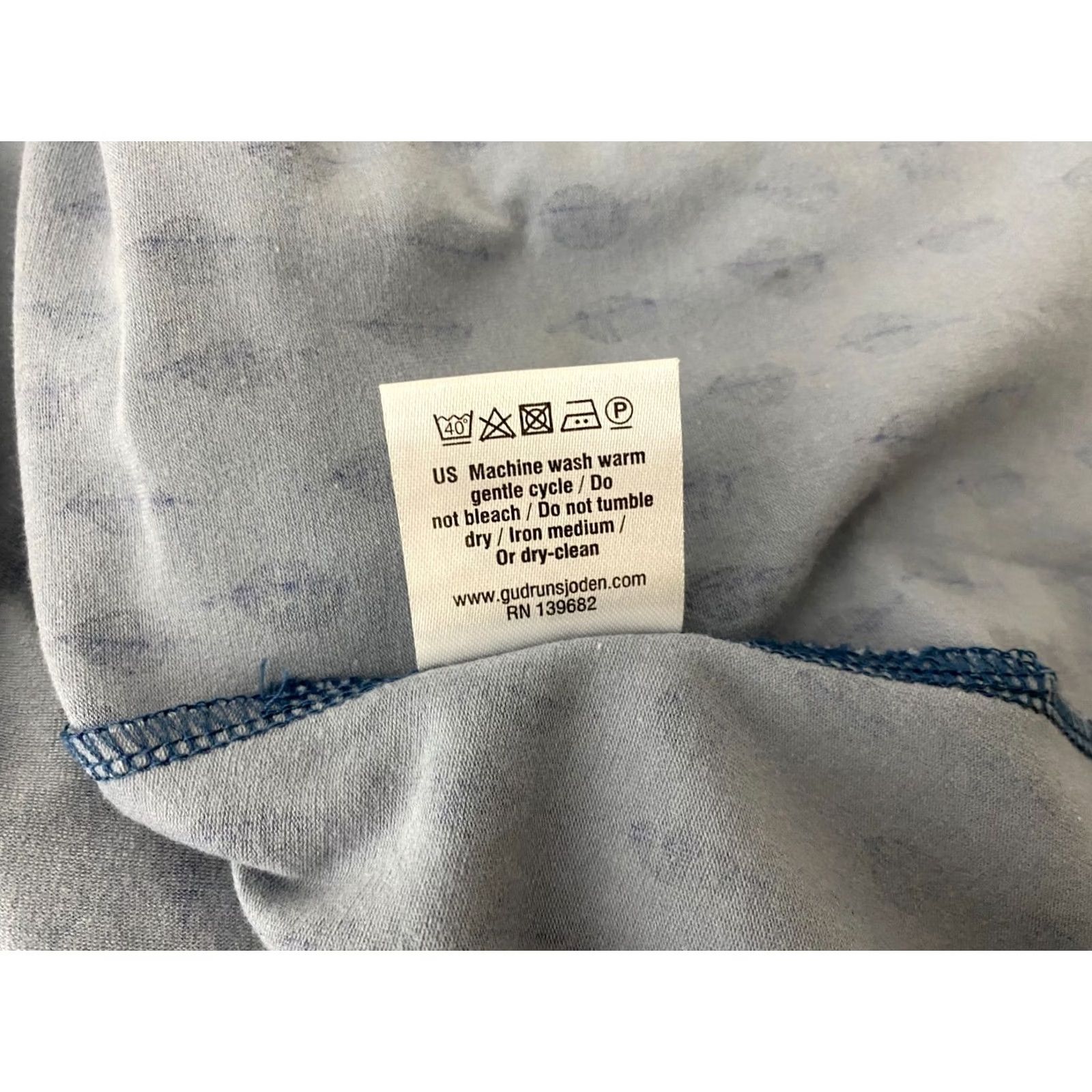 Vintage Gudrun Sjoden Womens Cotton Blue Dress M Dress Knee Length Womens M Blue Gudrun Sjoden Dress Size M / US 6-8 / IT 42-44 - 7 Thumbnail