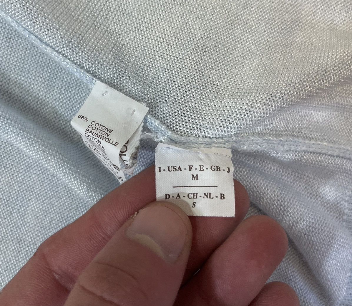 Brunello Cucinelli Brunello Cucinelli Light Blue Knit Top Button Up Italy M/S Size M / US 6-8 / IT 42-44 - 11 Thumbnail