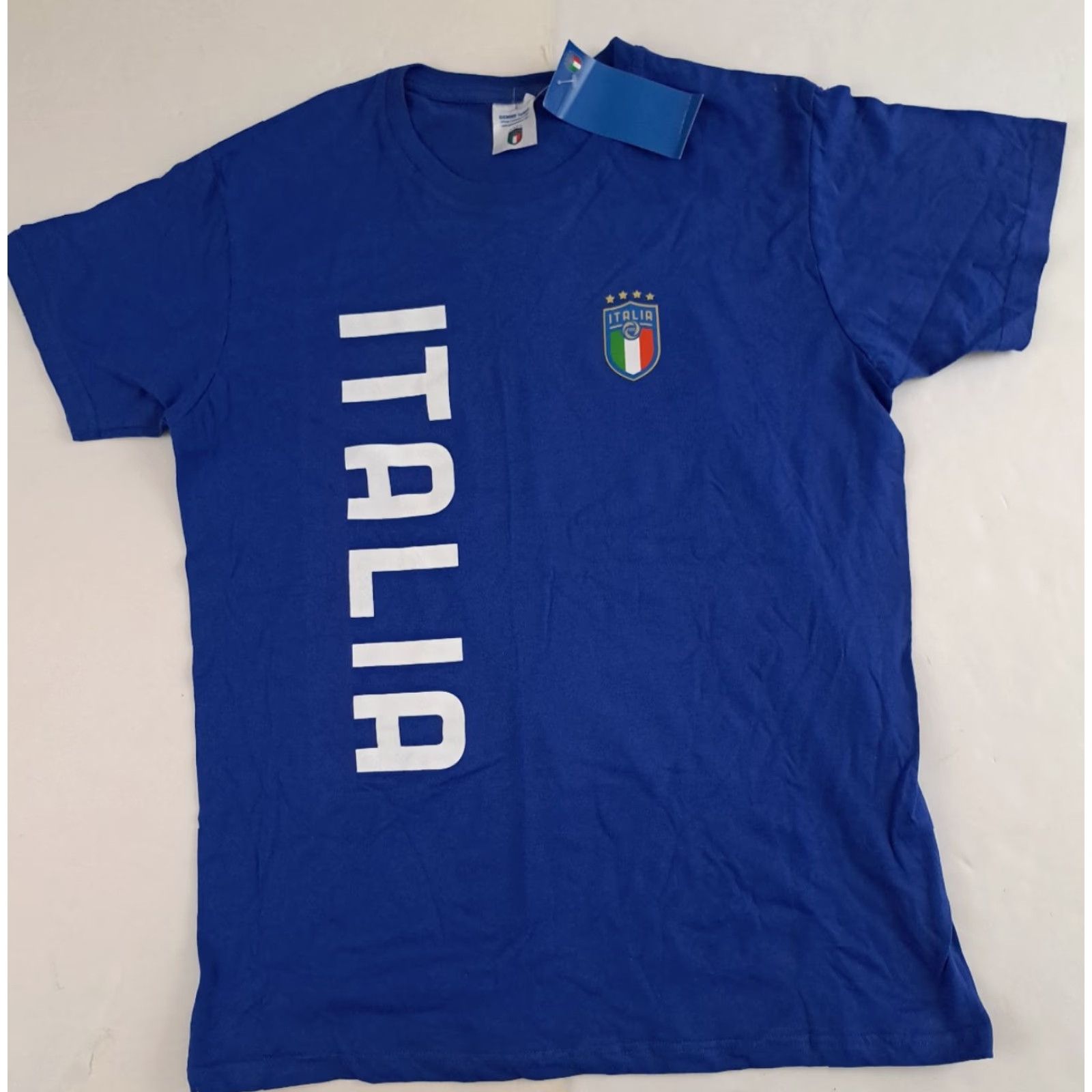Vintage VINTAGE Italia Soccer blue printed NWT T-Shirt size L Giemme Torino Shirt Unisex Adults Size US L / EU 52-54 / 3 - 2 Thumbnail