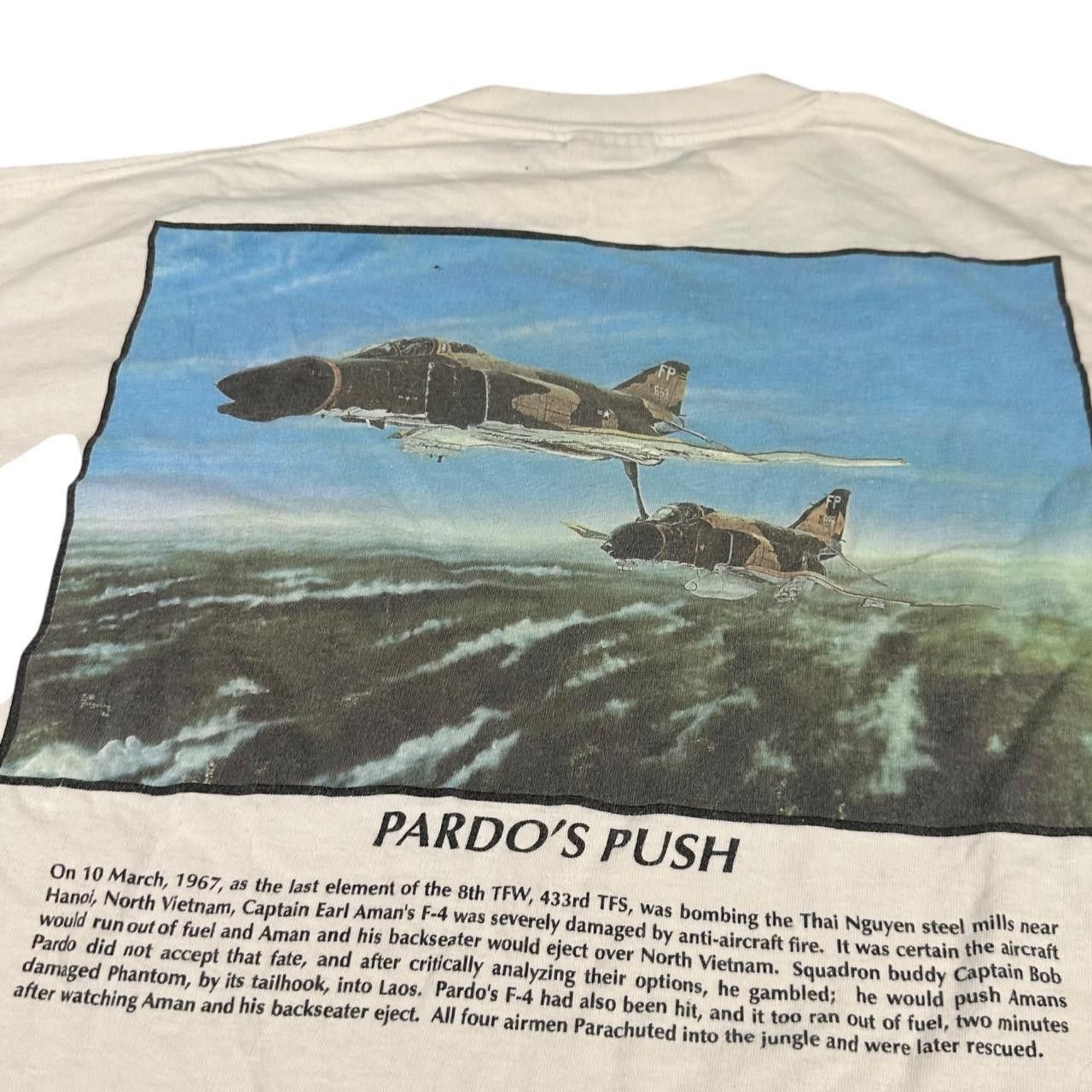 Designer Vintage 1990s Military Aircraft Themed t-shirt Pardos Point Size US L / EU 52-54 / 3 - 2 Thumbnail