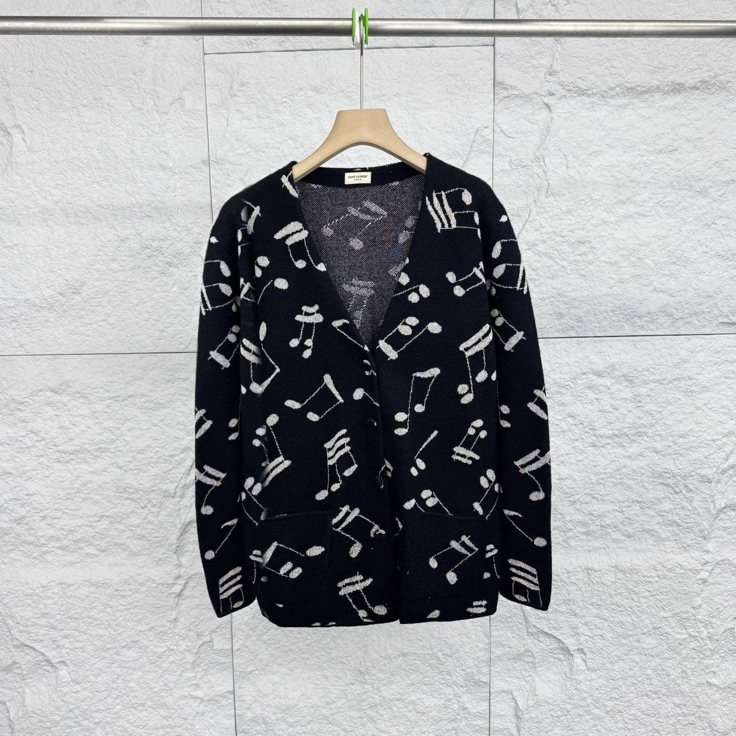 Saint Laurent Paris Saint Laurent Music Pattern Long-Sleeve Knit Size US M / EU 48-50 / 2 - 1 Thumbnail