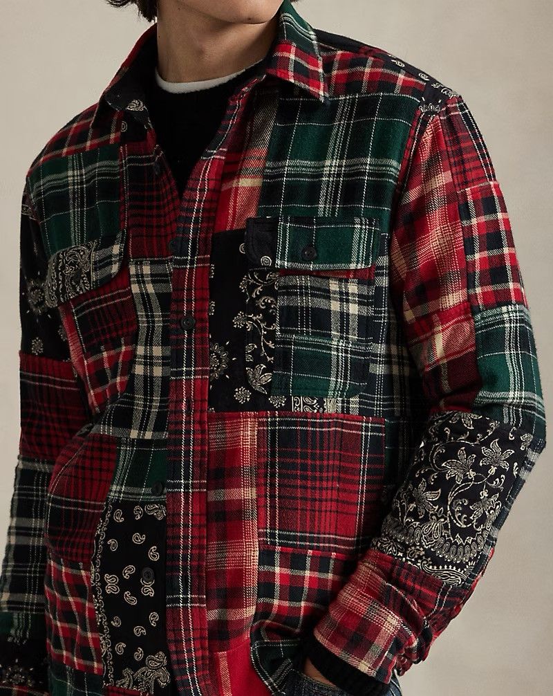 Polo Ralph Lauren Polo Ralph Lauren Classic Fit Patchwork Flannel Workshirt Size US L / EU 52-54 / 3 - 5 Thumbnail