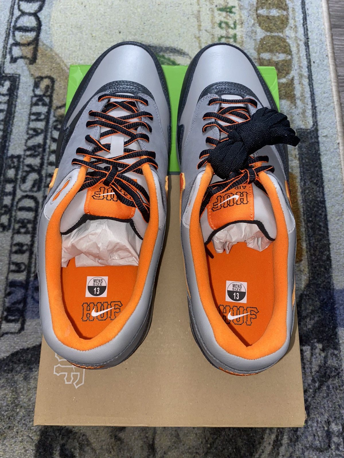 Huf × Nike Nike Air Max 1 SP HUF Brilliant Orange Size US 13 / EU 46 - 5 Thumbnail