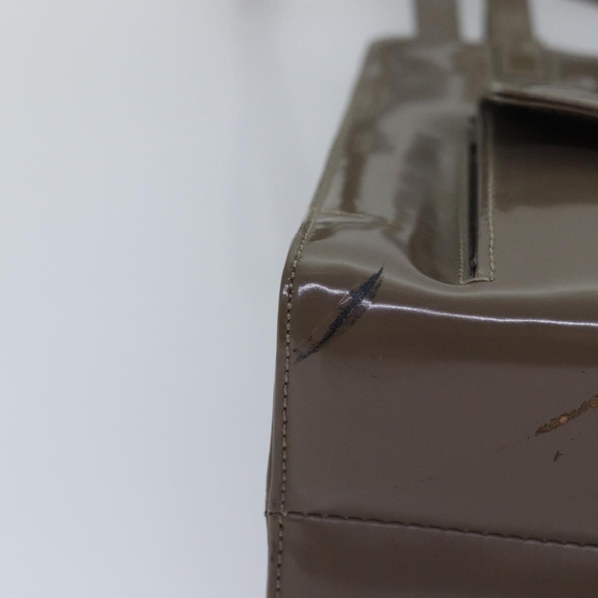 Salvatore Ferragamo Salvatore Ferragamo Gancini Hand Bag Enamel Gray Size ONE SIZE - 10 Thumbnail
