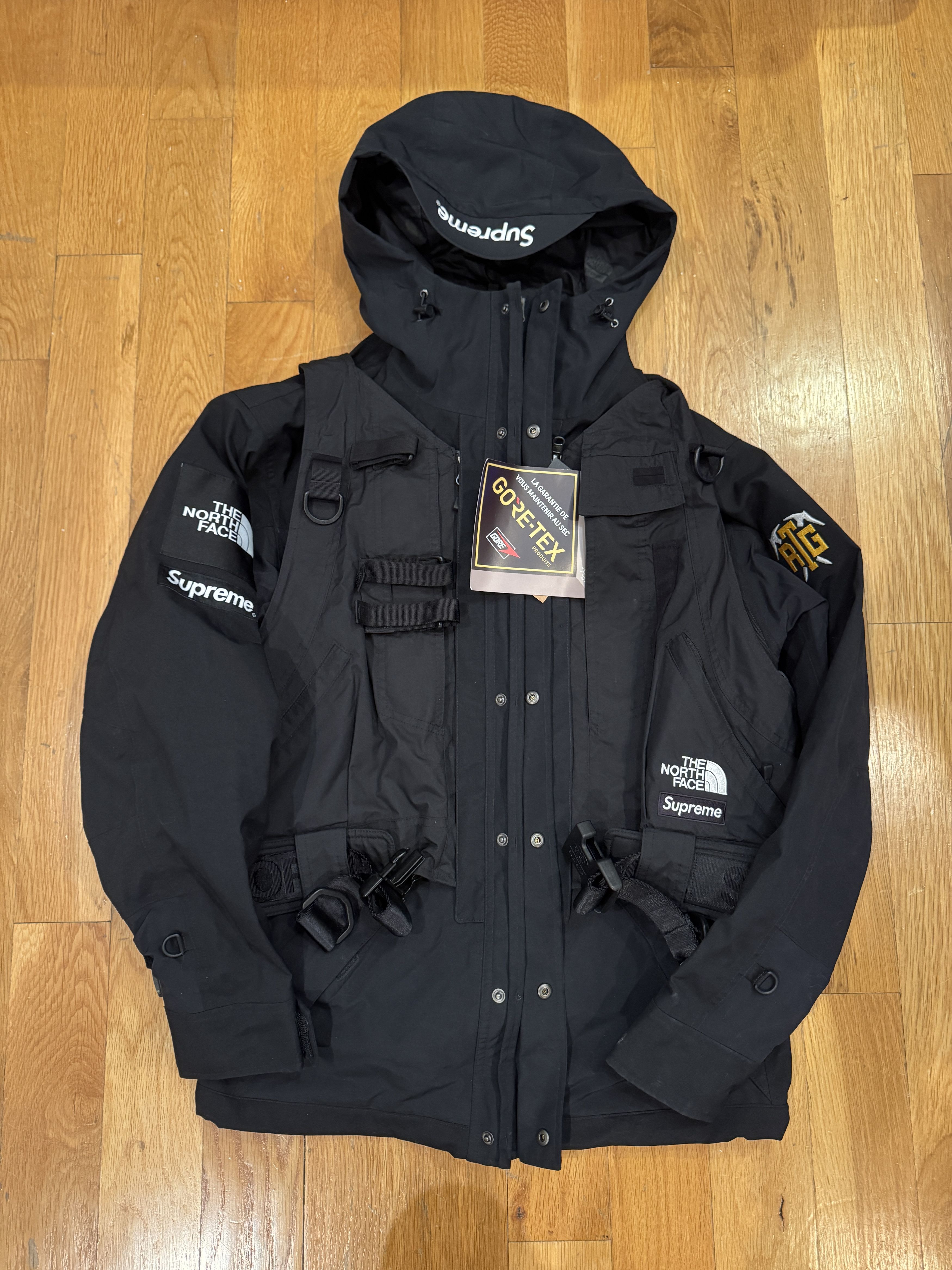 North face supreme black jacket best sale