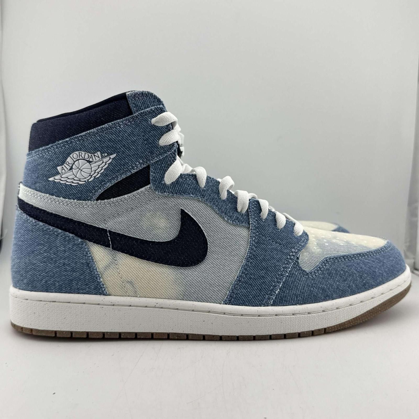 Nike Air Jordan 1 Retro High Denim US 12 Used with Box FQ2... Size US 12 / EU 45 - 4 Thumbnail