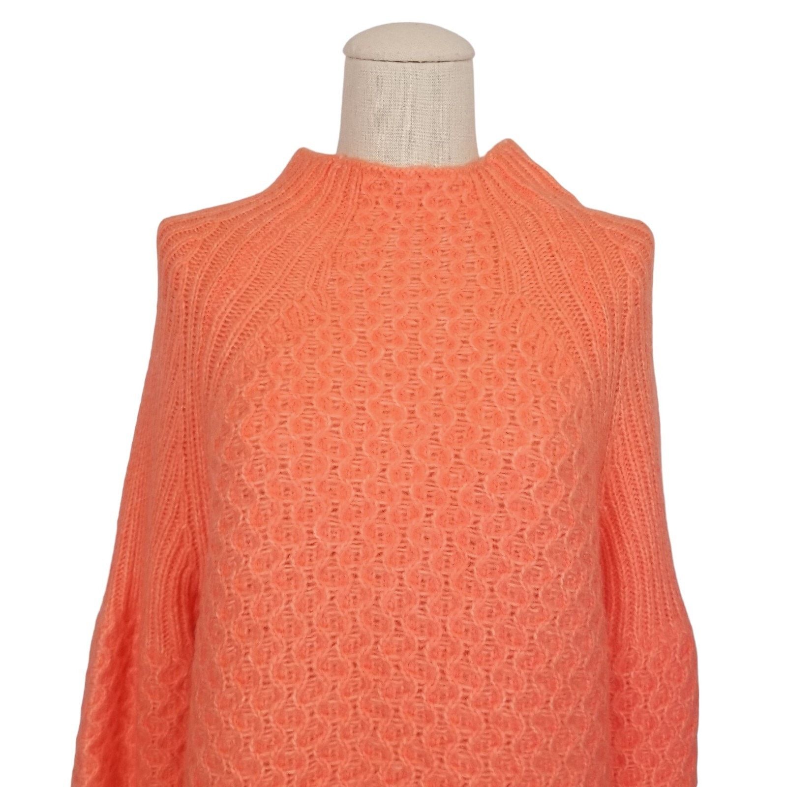 Anthropologie Anthropologie Bia Mock Neck Alpaca Blend Sweater Orange Sz S Size S / US 4 / IT 40 - 2 Thumbnail