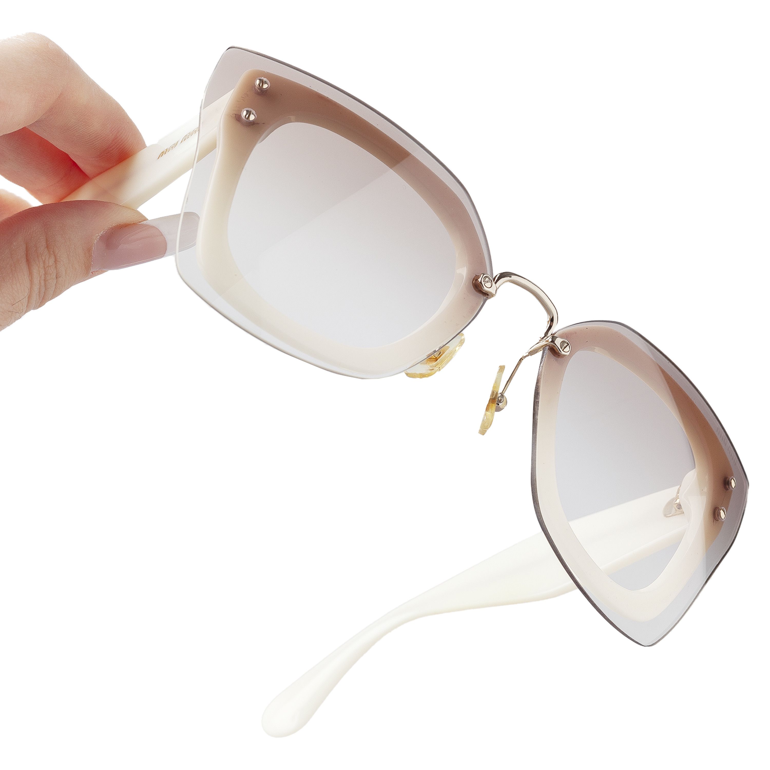 Miu Miu MIU MIU SMU 04R 7S3-1LO Vintage Cat Eye Sunglasses Size ONE SIZE - 4 Thumbnail