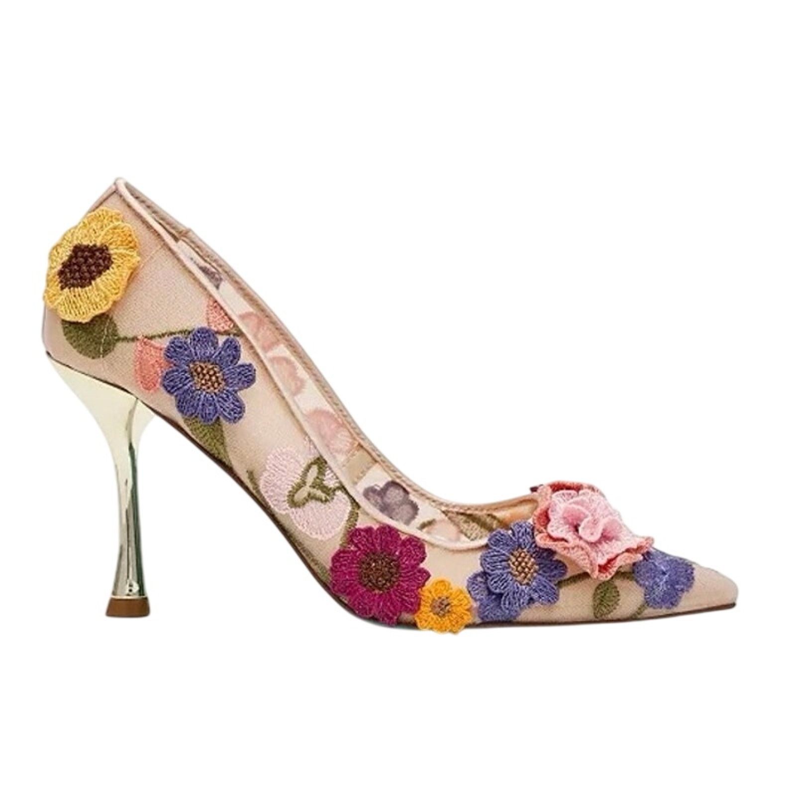 Betsey Johnson BETSEY JOHNSON Aimey Floral Applique Mesh Pumps Size 11 New Size US 11 / IT 41 - 2 Thumbnail