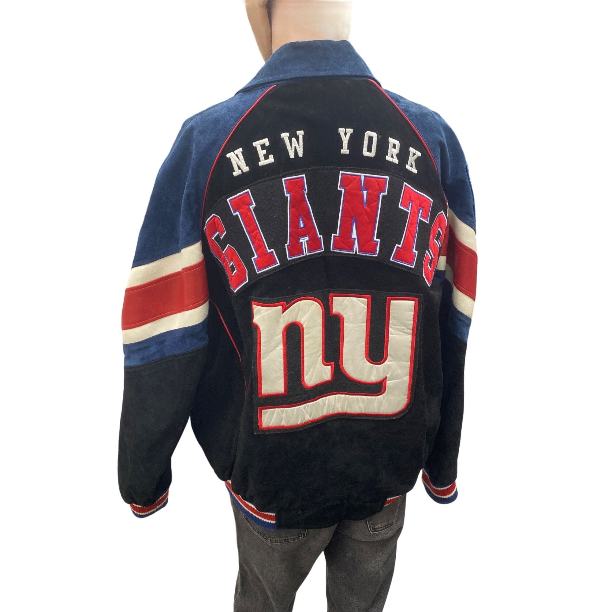 NFL Men’s leather NFL Bomber jacket Blue black size XL/XG SKU 90 Size US XL / EU 56 / 4 - 7 Thumbnail