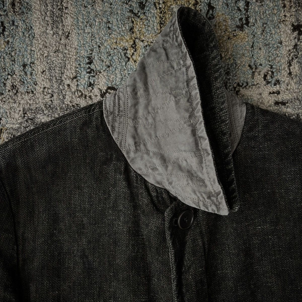 C.P. Company AW06 Tinto Terra Linen Herringbone Mac Coat mud earth dye Size US S / EU 44-46 / 1 - 3 Thumbnail