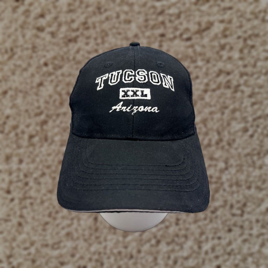 Vintage Tucson Arizona Hat Cap Strap Back Adult One Size Black Polyester Blend Size ONE SIZE - 1 Thumbnail