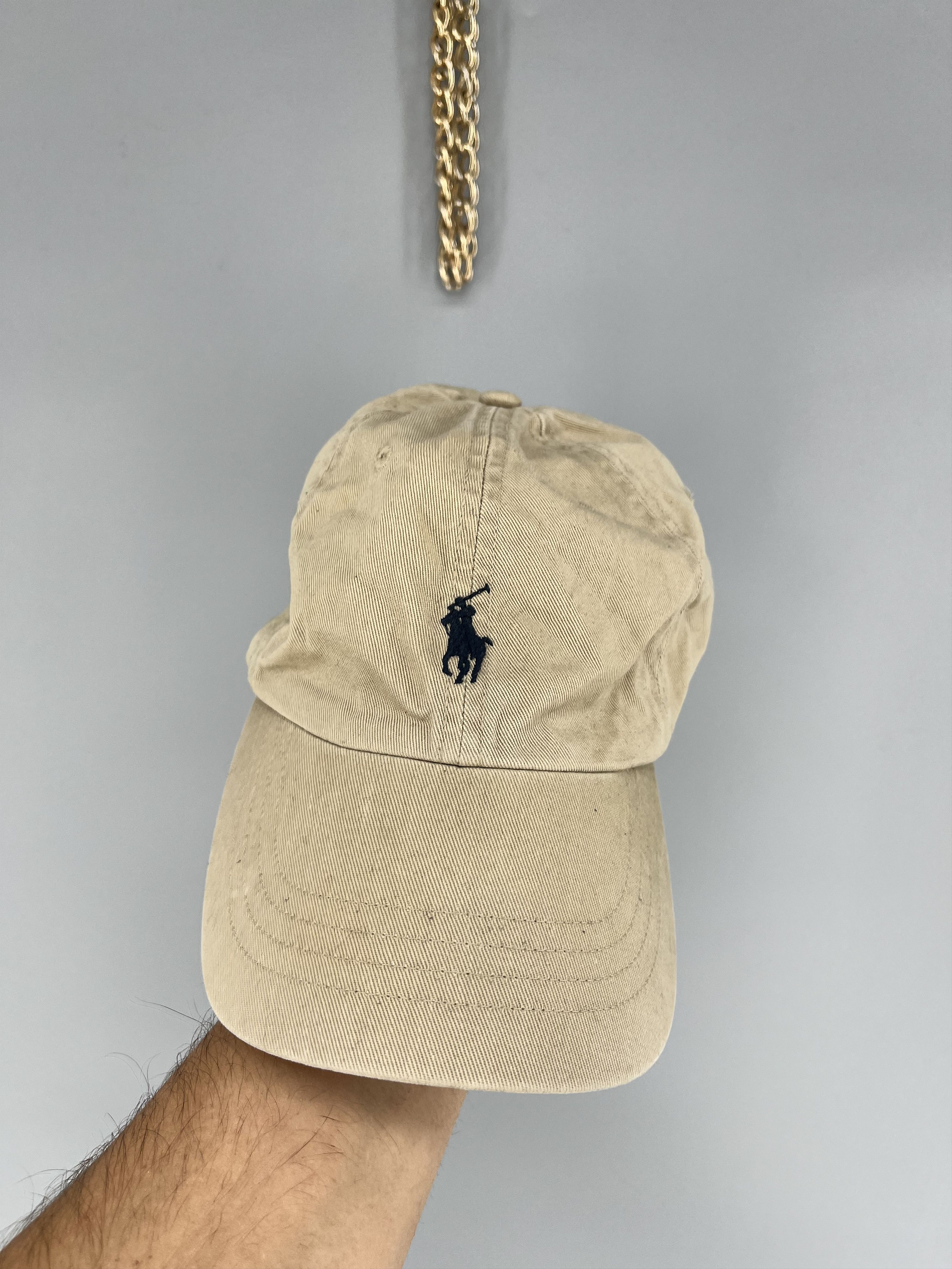 Polo Ralph Lauren Vintage Y2K Polo Ralph Lauren Beige Cotton Cap Size ONE SIZE - 1 Thumbnail