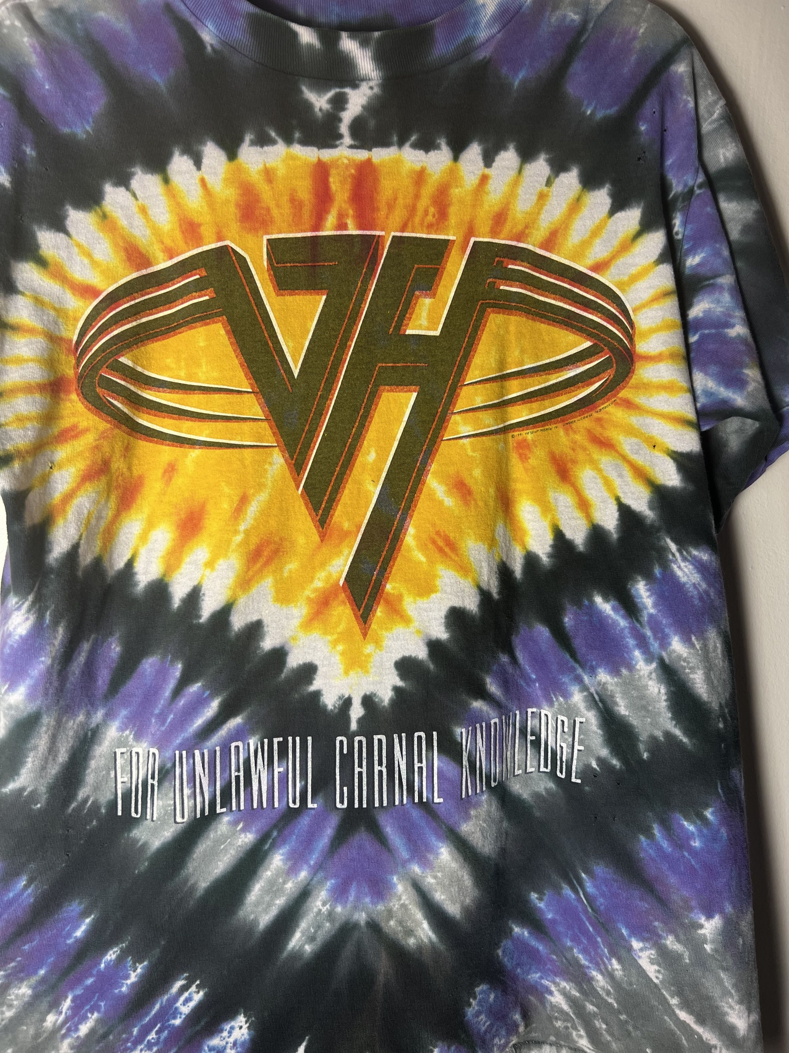 Vintage Vintage 1991 Tie Dye Van Halen Double Sided Graphic T-Shirt Size US L / EU 52-54 / 3 - 2 Thumbnail