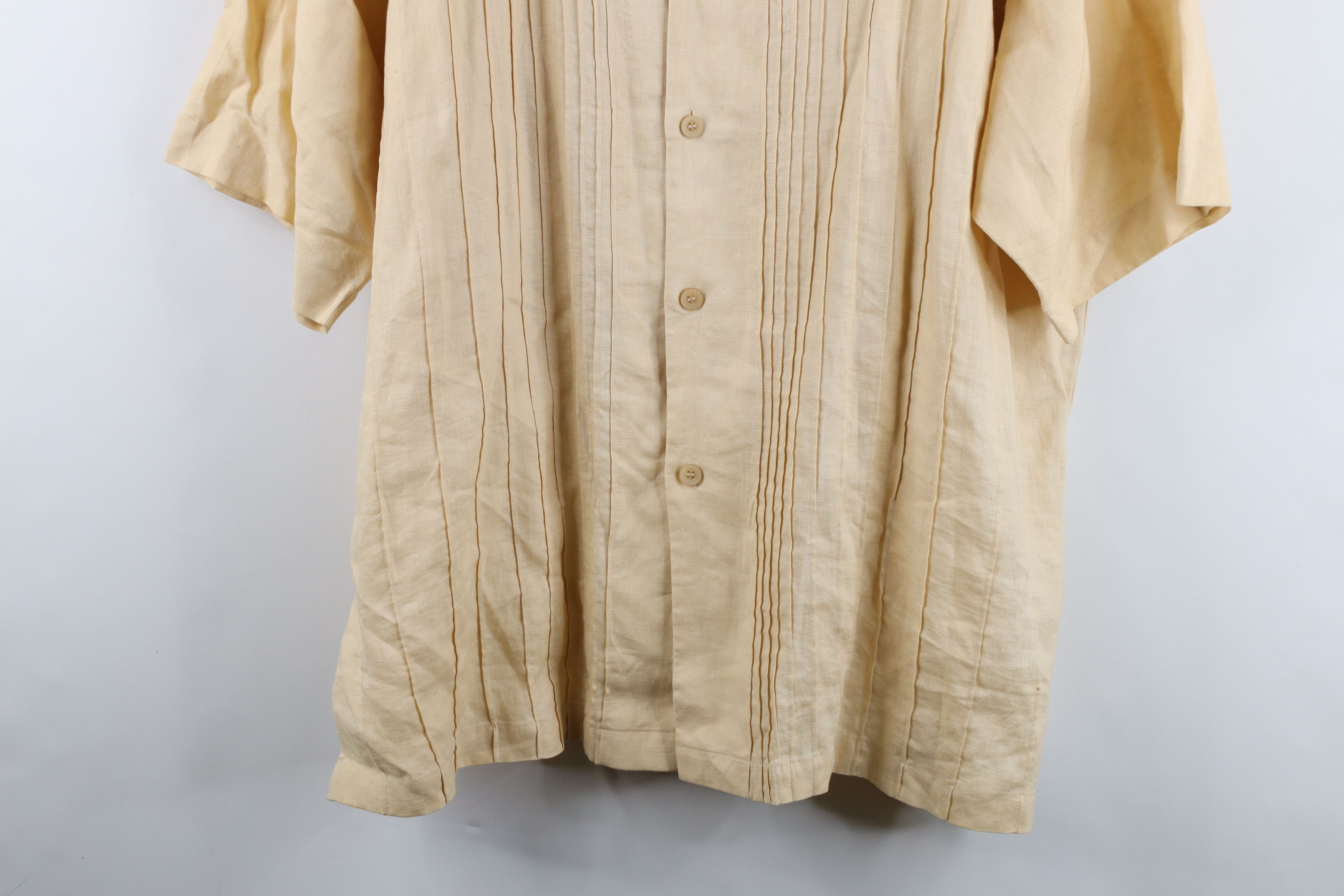 Vintage Vintage 90s Y2K Streetwear Linen Collared Button Shirt Size US XXL / EU 58 / 5 - 3 Thumbnail