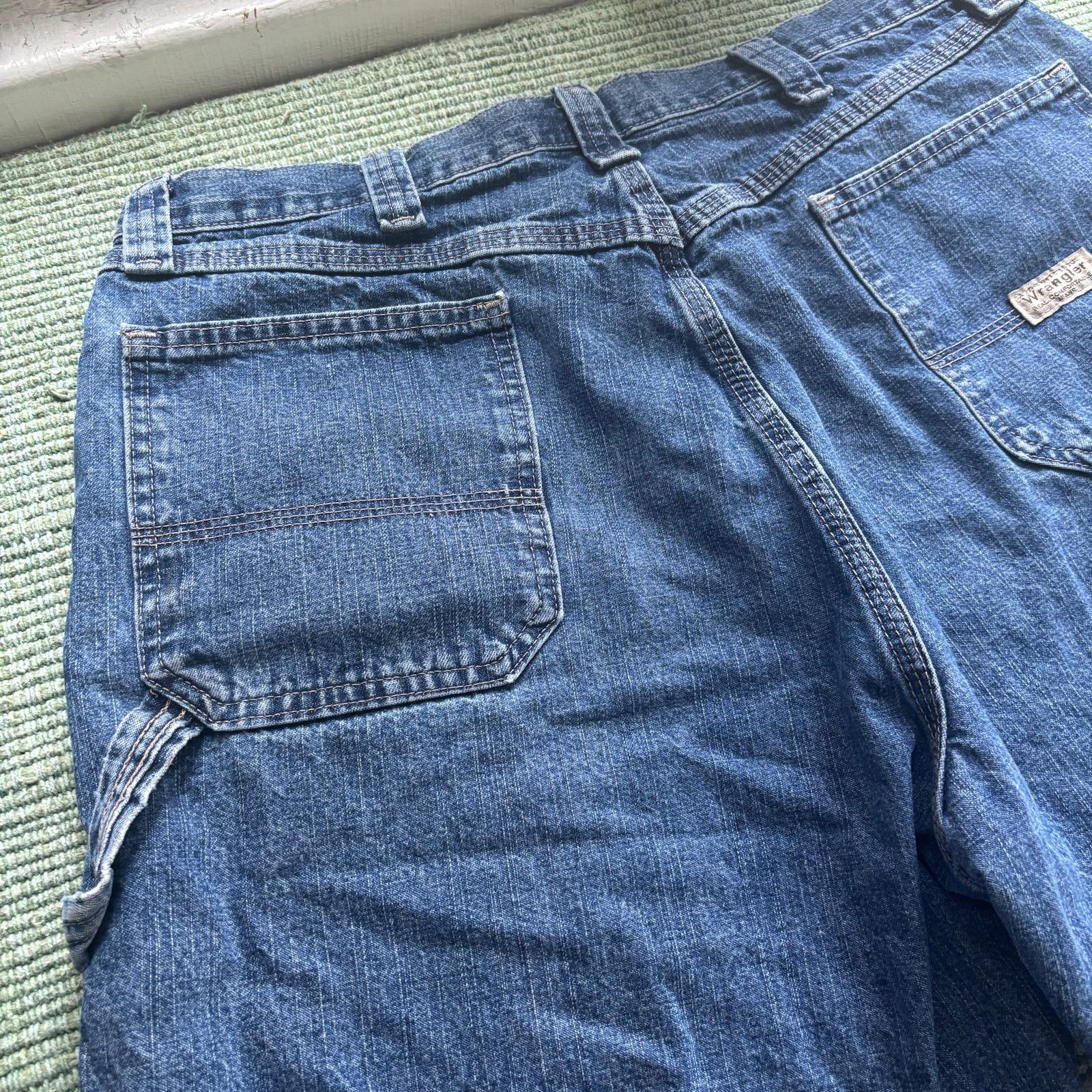 Wrangler Vintage Y2K Wrangler Dark Blue Denim Jean Shorts Sz 34 Size US 34 / EU 50 - 4 Thumbnail