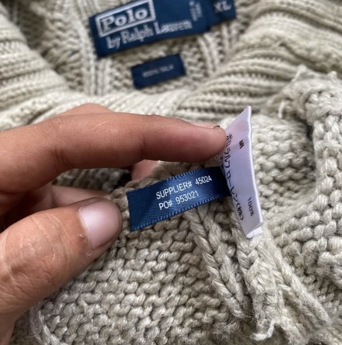 Polo Ralph Lauren × Ralph Lauren Polo Ralph Cable Knitwear Size US XL / EU 56 / 4 - 4 Thumbnail