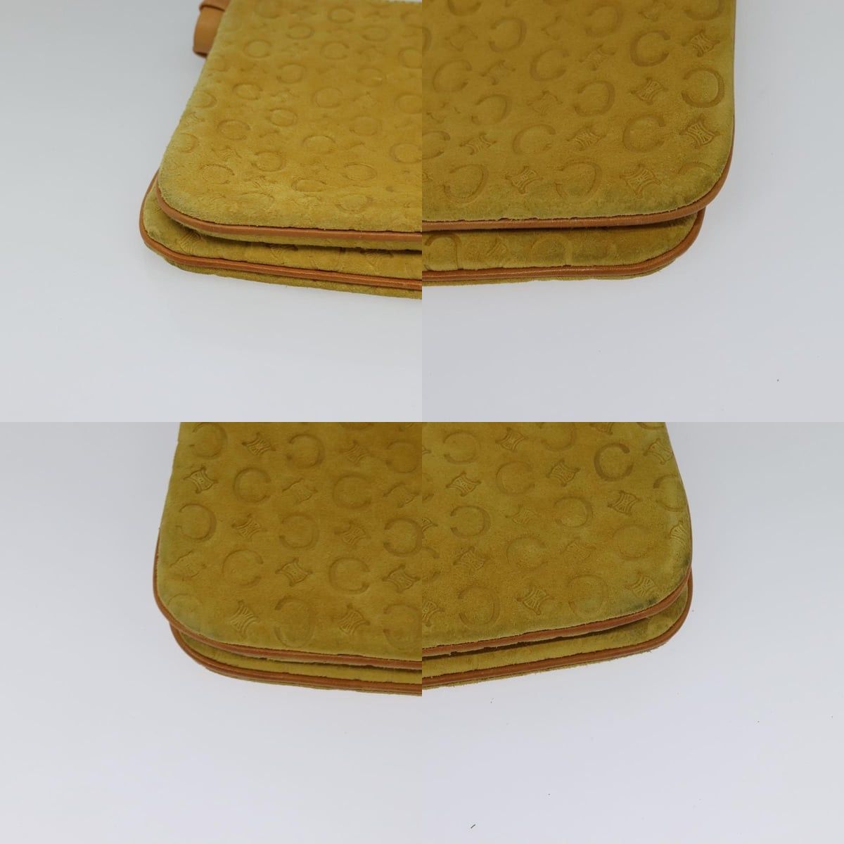 Celine CELINE C Macadam Canvas Shoulder Bag Suede Yellow Gold Size ONE SIZE - 10 Thumbnail