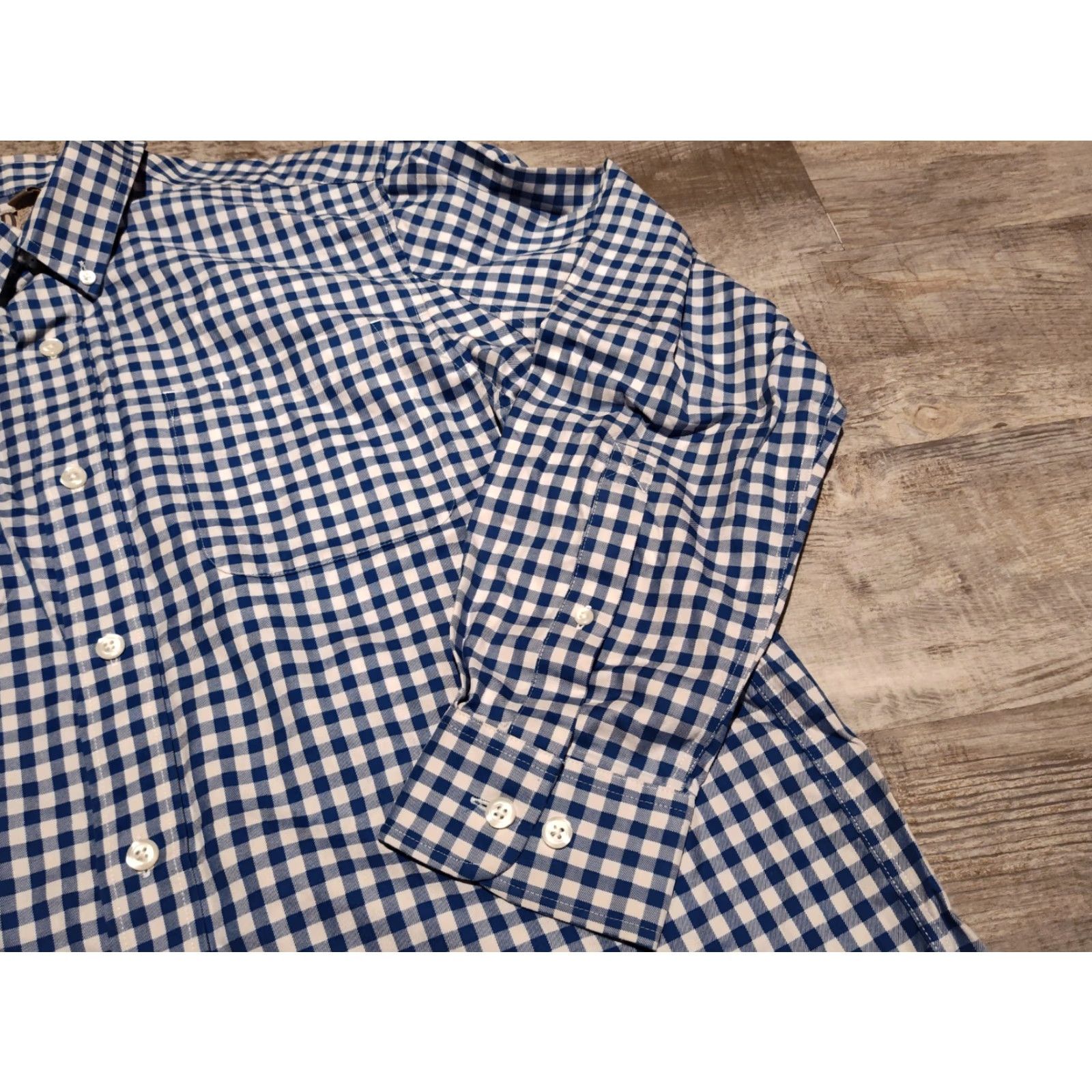 Duluth Trading Company Duluth Trading Shirt Blue White Check Button-Up Long Sleeve Mens M Wrinkle Resistant Classic Size US M / EU 48-50 / 2 - 4 Thumbnail
