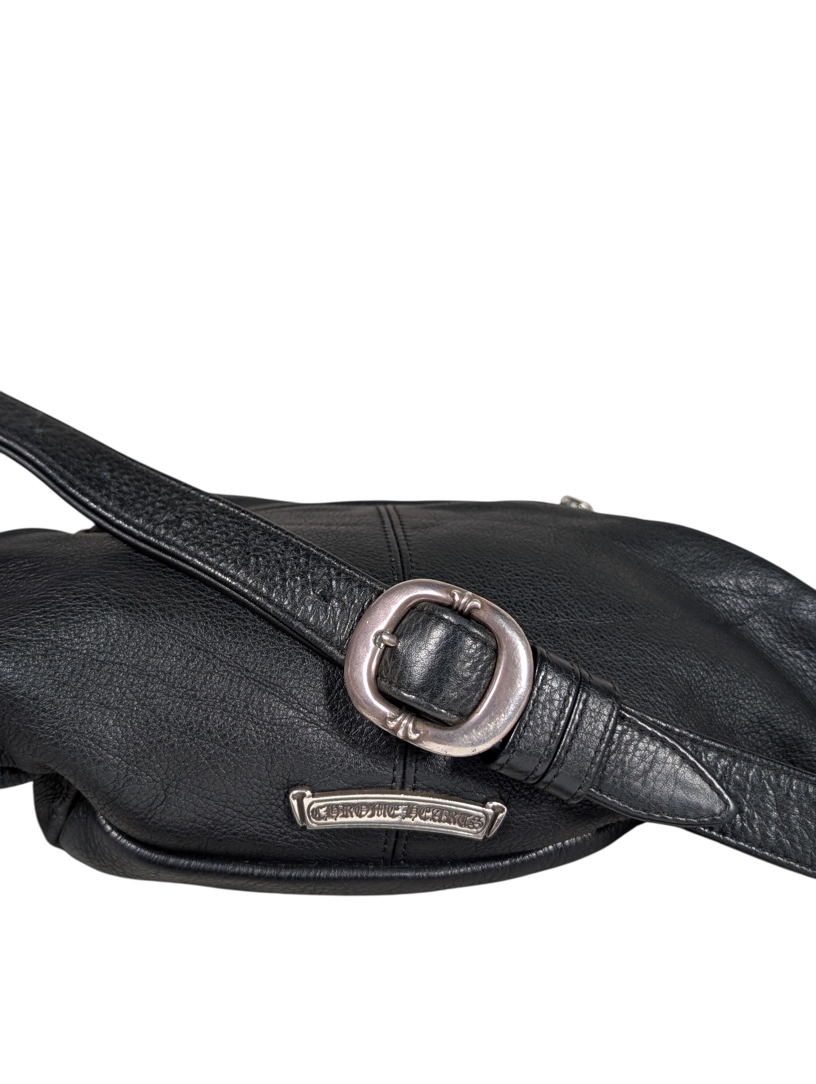 Chrome Hearts SNAT PACK #1 MESSENGER SHOULDER BAG WAIST BAG BLACK LEATHER Size ONE SIZE - 5 Thumbnail