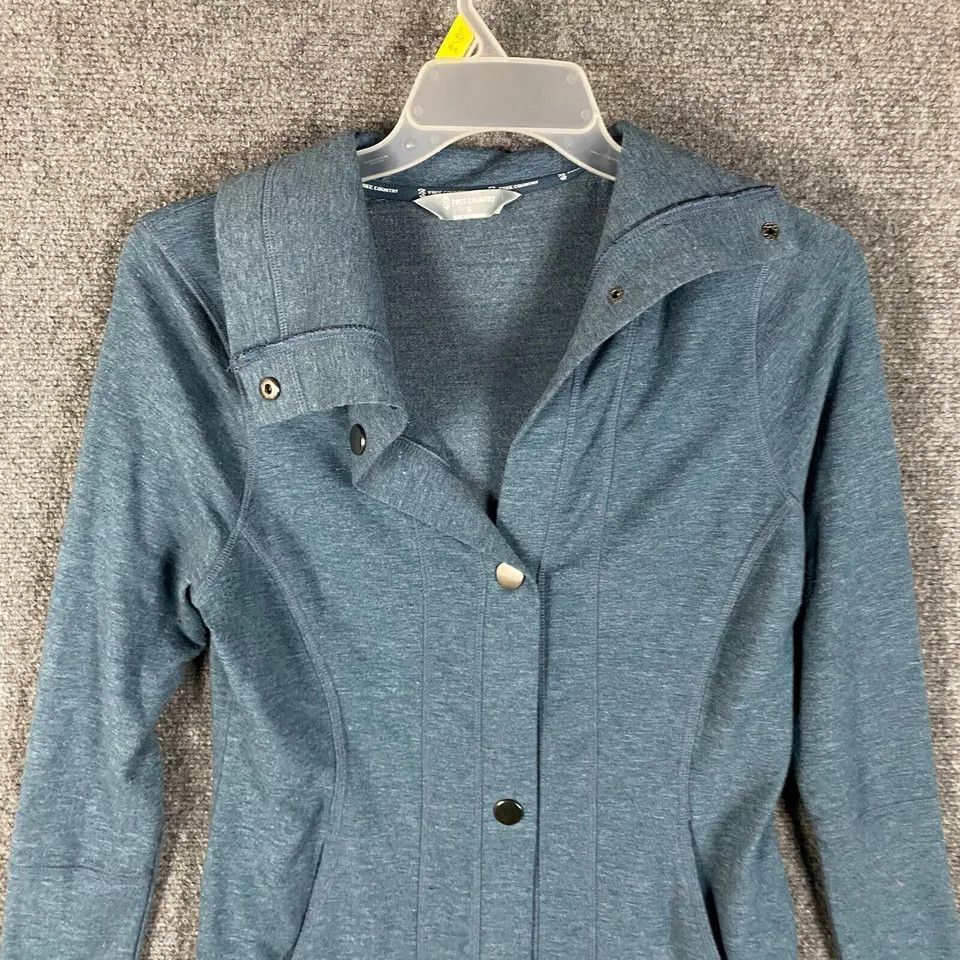 Free Country Free Country Sweater Women's Small Snap Blue Polyester S Size S / US 4 / IT 40 - 2 Thumbnail