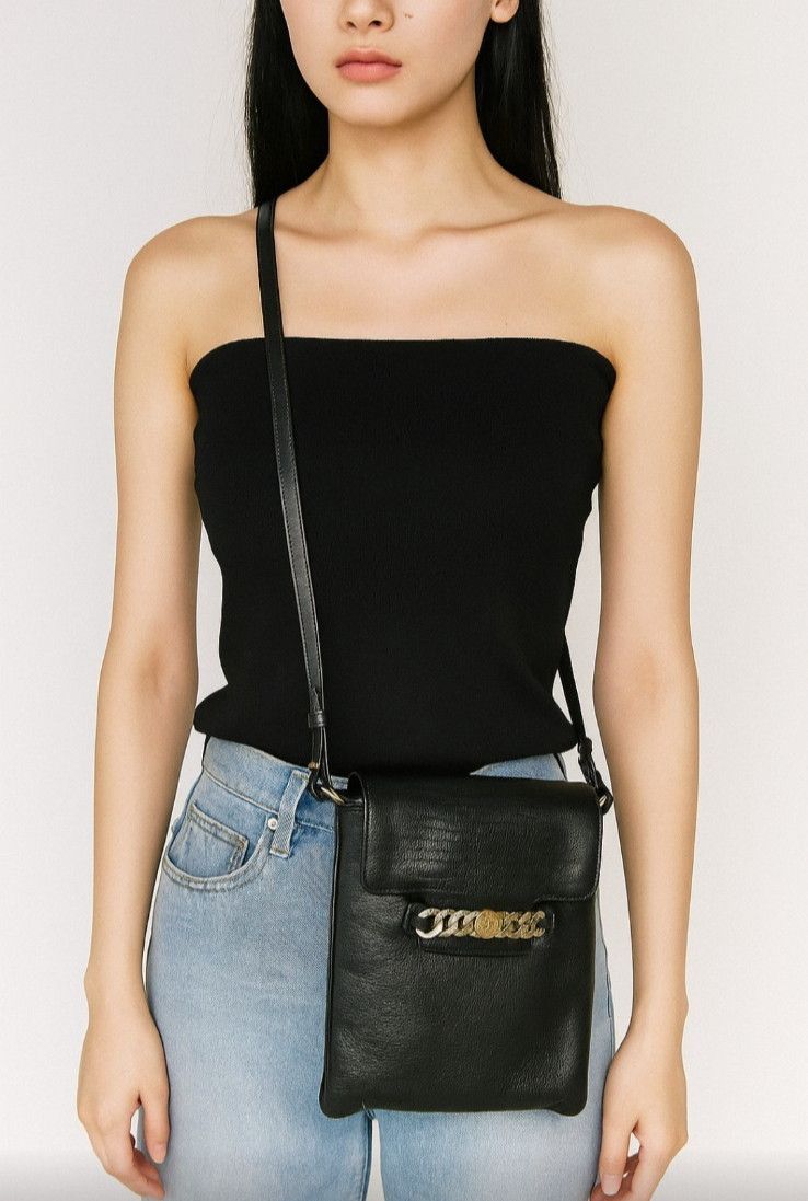 Marc by Marc Jacobs Marc by Marc Jacobs Black Leather Crossbody Bag Gold Logo Size ONE SIZE - 1 Thumbnail
