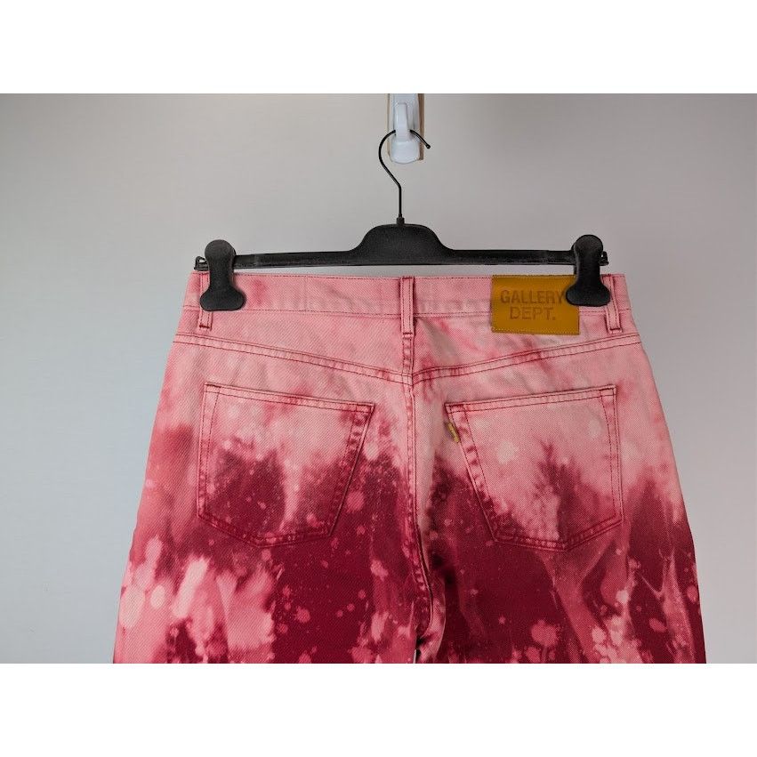 Gallery Dept. o1rshd1 Biscayne Tie-Dye Slim Fit Denim Jeans in Red Size US 32 / EU 48 - 12 Thumbnail