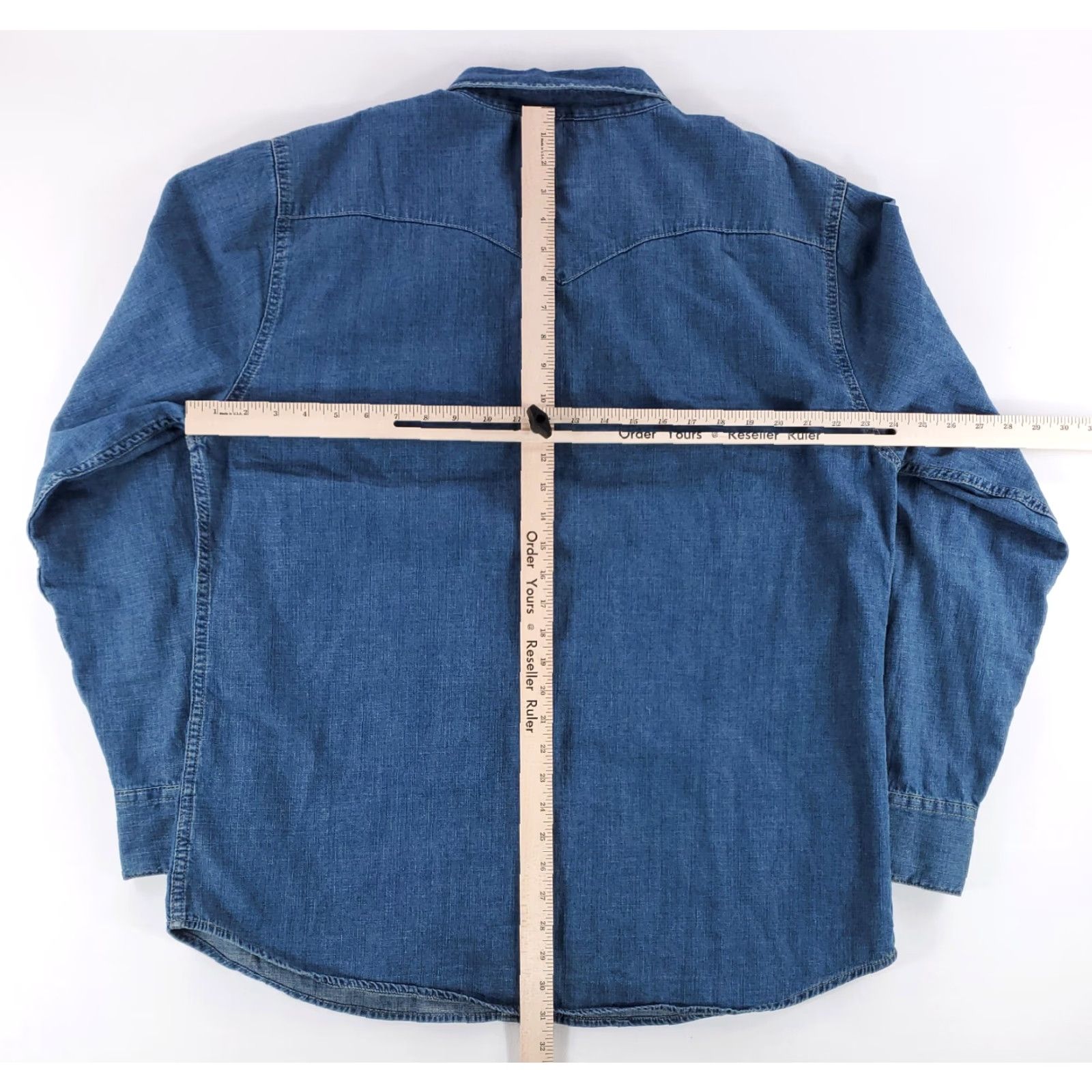 Levi's Levi's Pearl Snap Denim Button Up Shirt Blue Long Sleeve Western Mens XXL Size US XXL / EU 58 / 5 - 5 Thumbnail
